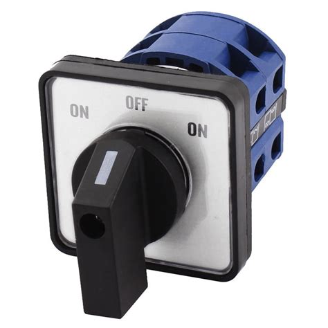 Ac660v 25a 2 Pole 3 Position Momentary Plastic Rotary Changeover Switch