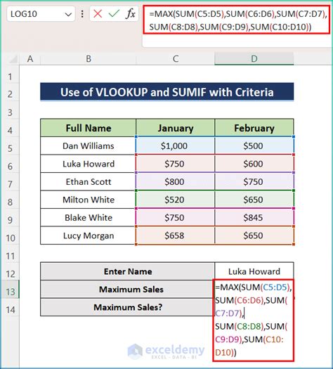 How To Use Vlookup To Sum Multiple Rows In Excel Methods