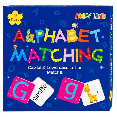Buy Kids Memory Game Alphabet Matching Game Capital And Lowercase