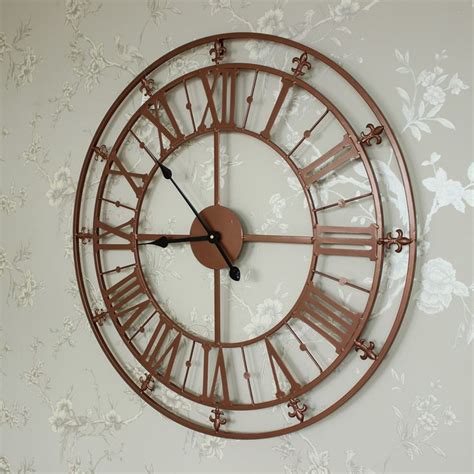 Large Copper Skeleton Clock Clock Skeleton Clock Skeleton Wall Clock