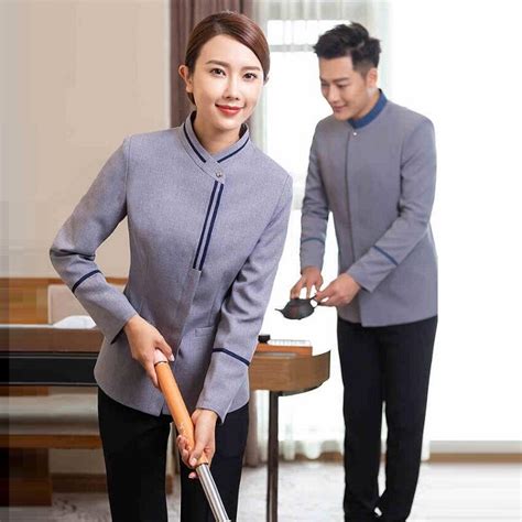 Waiter Overalls Long Sleev Chinese Restaurant Uniform Hotel Labour Suit