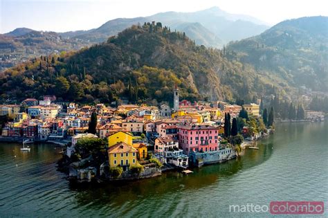 Aerial View Of Varenna On Lake Como Italy Royalty Free Image