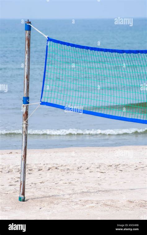 Beach Volleyball Field At A Beach Stock Photo Alamy