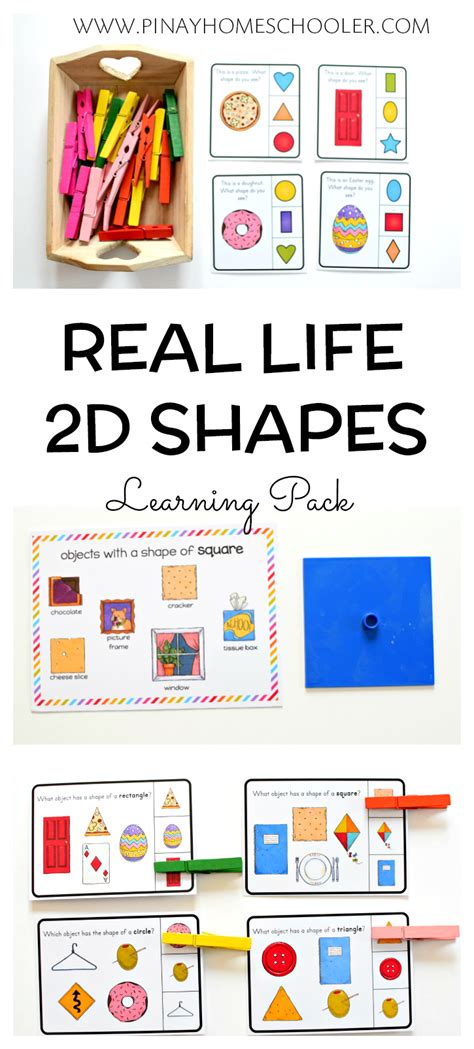 Identifying 2d Shapes In Real Life Objects Shape Activities Preschool