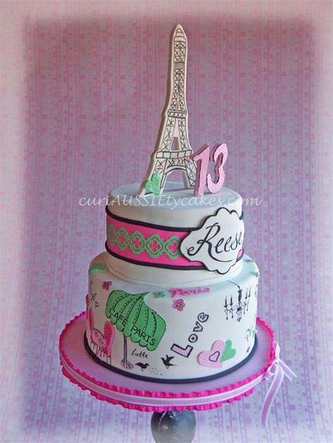 Paris Theme 13th Birthday Cake Decorated Cake By Cakesdecor