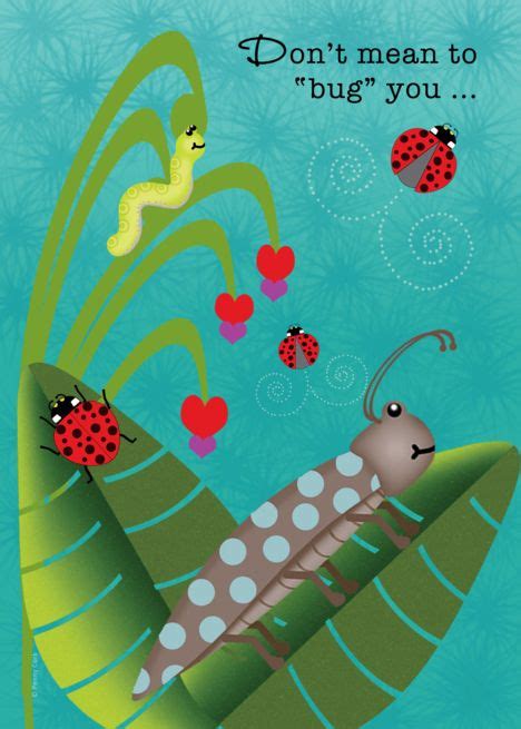 Summer Camp Thinking Of You With Cute Beetles Bugs And Worms Card