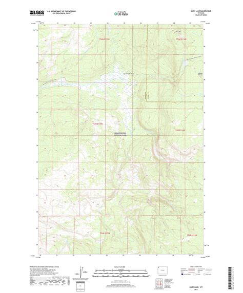 Mytopo Mary Lake Wyoming Usgs Quad Topo Map