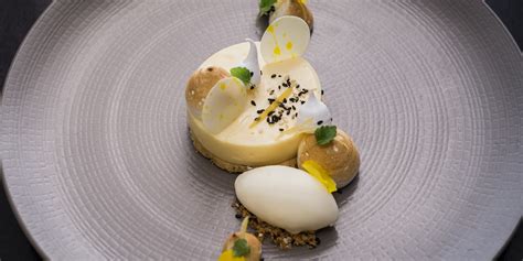 Your fine dining desserts stock images are ready. Lemon Tart with Lemon Ice Cream Recipe - Great British Chefs