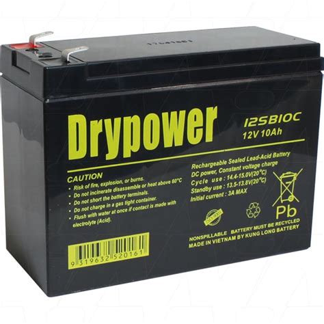 Drypower 12V 10Ah Sealed Lead Acid Battery