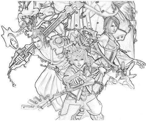 Roxas Coloring Page Coloring Pages