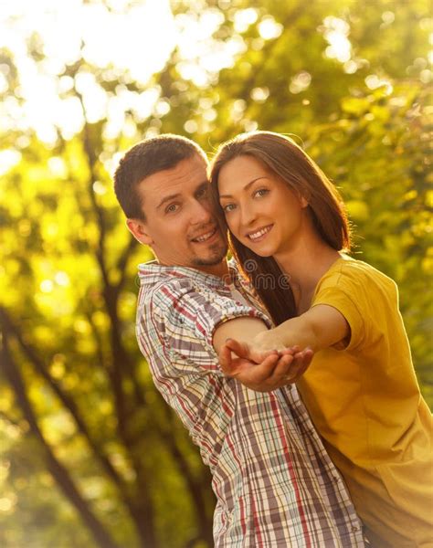 Loving Couple In Park Stock Image Image Of Field Beautiful 54062051