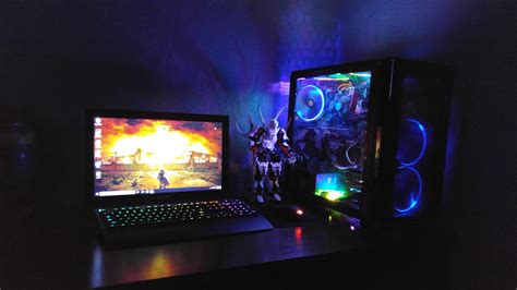 Its Not The Best Setup But I Still Love It Gaming In The Dark Is