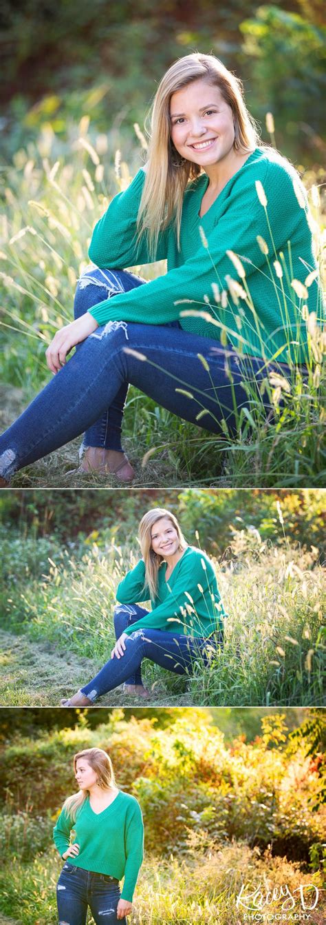 Senior Photo Ideas For Girls In A Field Of Tall Grass In The Fall