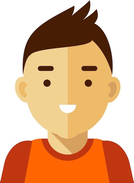 Premium Vector Child Teenager Boy Avatar Face Icon In Flat Style