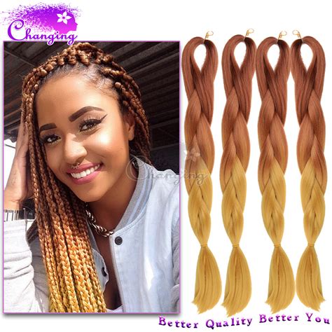 Ah, braids—there's something so summery about the hairstyle. 10pcs Brown/Blond Two Tone Kanekalon Jumbo Braid 24 Inch ...