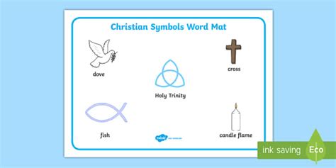 Christian Signs And Symbols Word Mat Teacher Made Twinkl