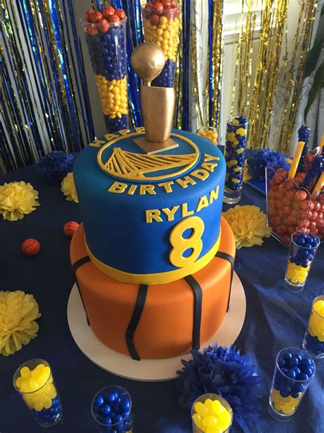 Edible images on your custom cake! Golden State Warriors Cake | Birthday Cake in 2019 | Ball ...