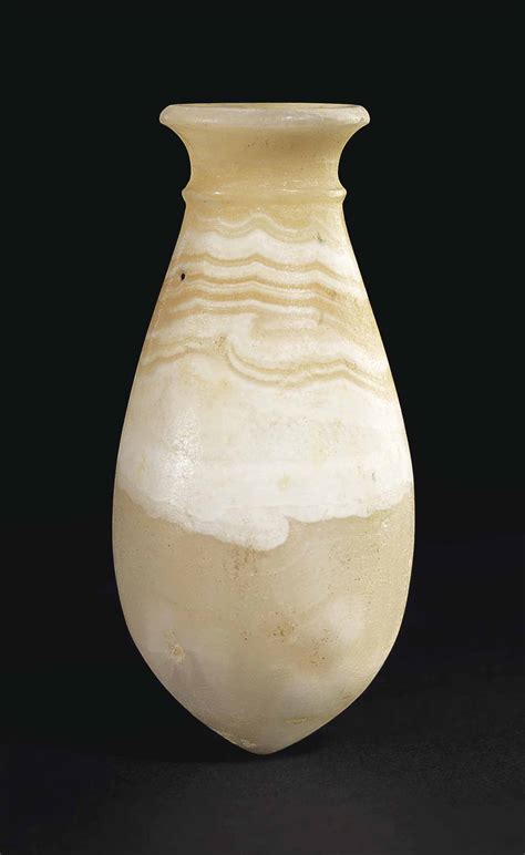 An Egyptian Banded Alabaster Jar New Kingdom 18th Dynasty Circa