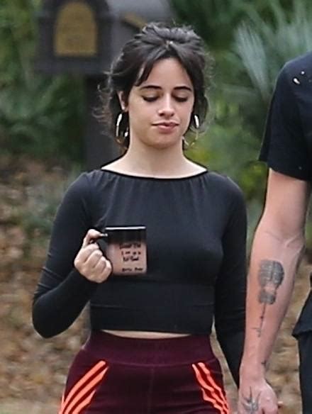 Camila Cabello Sexy Thong In Leggings And Braless Boobs Out In Miami