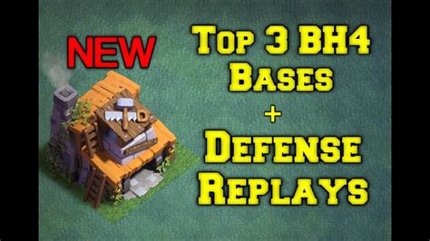 Top 3 Builder Hall 4 Bases Defense Replays Bh4 Anti 2 Star