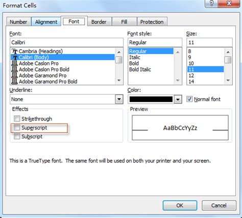 How To Format Text As Superscripts In Excel 20072010