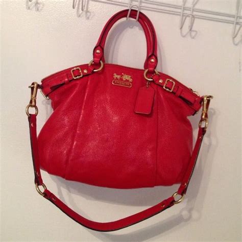 coach red leather handbag handbag red leather handbags leather