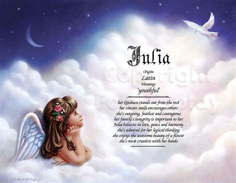 Angel Girl Personalized First Name Meaning Photo Art 11 X 85 Etsy