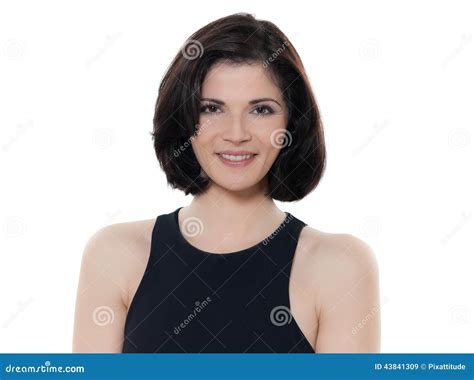 beautiful smiling caucasian woman portrait stock image image of classic isolated 43841309