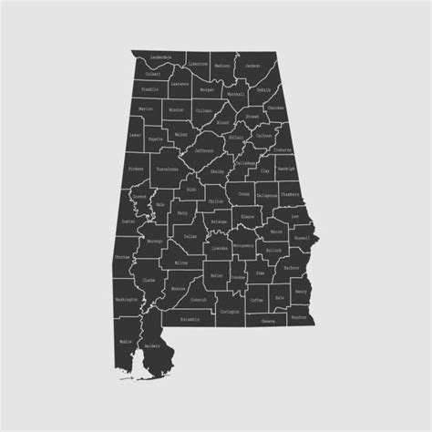 Alabama County Map Stock Photos Pictures And Royalty Free Images Istock