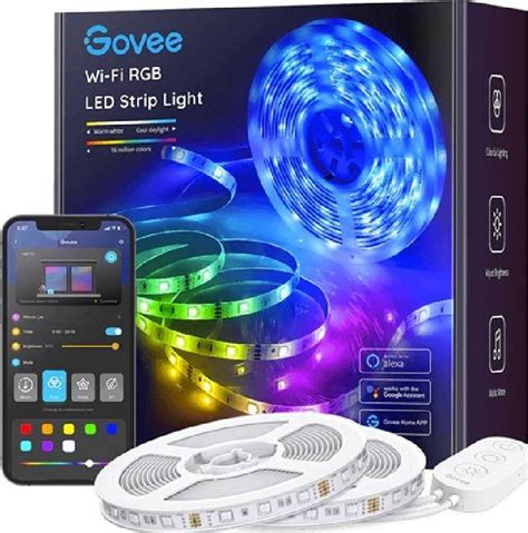 Govee Wifi Rgb Led Strip Lights 930 Lumens Works With Alexa Home App