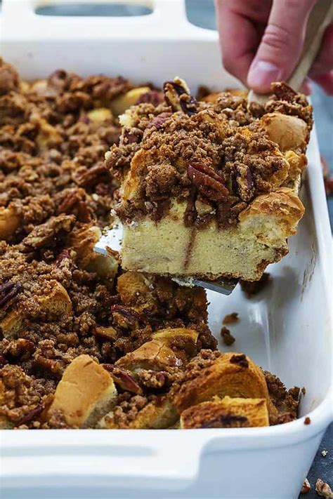 Overnight Cinnamon Pecan French Toast Casserole Creme De