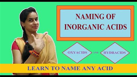 Learn To Name Any Acidnaming Of Inorganic Acidsinorganic Chemistry