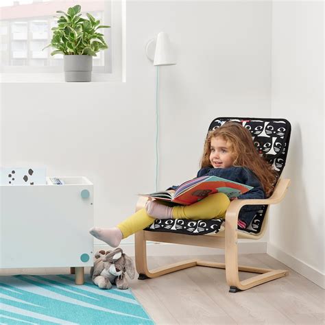 Ikea pello armchair, holmby natural. POÄNG Children's armchair - birch veneer/Gisslarp cat ...