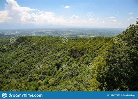 View Of The Mountain Green Valley Surrounded By Dense Vegetation Of