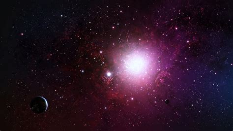 Galaxy Glow Nebula Planets Sky Space Stars Ufo Universe Pink Colors
