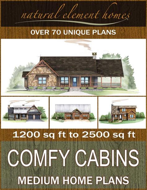 Comfy Cabins Medium Home Plans From Natural Element Homes By Natural