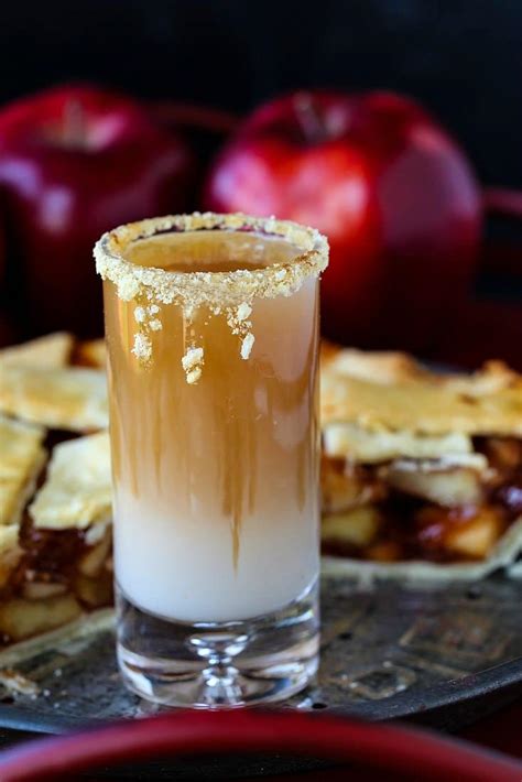 In a large mason jar, add apple slices, lemon slices, and cinnamon sticks. Apple Pie Shots | A Fun Thanksgiving Cocktail | Mantitlement