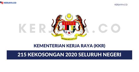The ministry traces its establishment to 1956, when it was set up as the ministry. Jawatan Kosong Terkini Kementerian Kerja Raya Malaysia ...