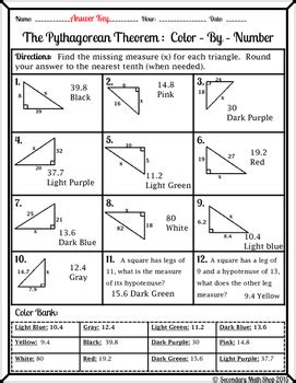 Right triangles and trigonometry make this foldable to help you organize your notes. 34 Pythagorean Theorem Worksheet Answer Key - Worksheet ...