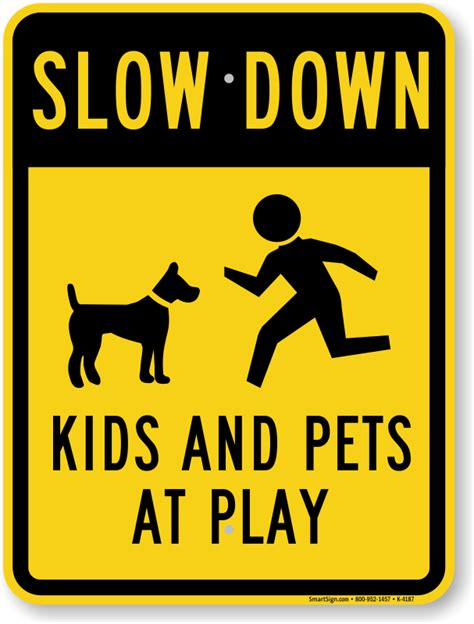 Children Safety Sign Slow Down Kids Road Safety Sign Slow Children