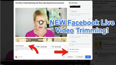 How To Trim Your Facebook Live Videos New Facebook Feature Mari Smith