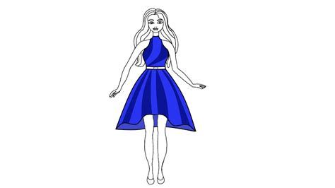 how to draw barbie doll dress cute dress design 3 step by step easy drawing youtube