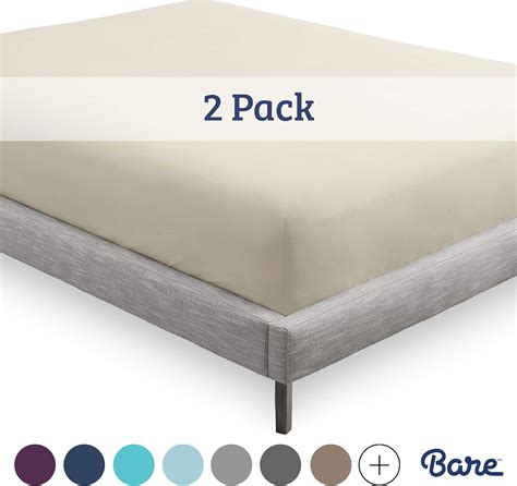 Bare Home 2 Pack Fitted Bottom Sheets Twin Xl Premium 1800 Ultra Soft