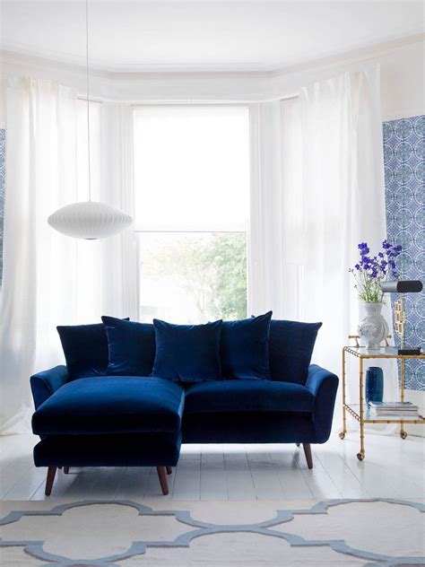 Elegant Royal Blue Sofa Living Room Ideas For Added Balance In The