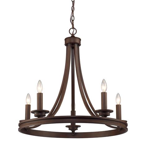 Features adjustable hanging cord and chain that allows you to customize the fixture to your lighting needs and desired look. Globe Electric Sansa 5-Light Dark Bronze Chandelier-65435 ...