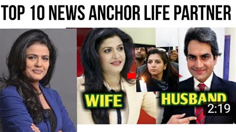 Indias Top 10 News Anchor 👫 Wife Husband 👫 Couple Youtube