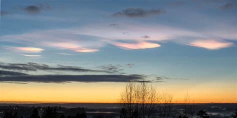 Polar Stratospheric Clouds At Dusk Near Oslo Norway Oc 4026x2011