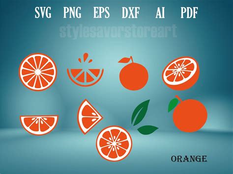 Orange Slice Svgfruits Dxffruit Svgfurit Cut Fileorange Etsy
