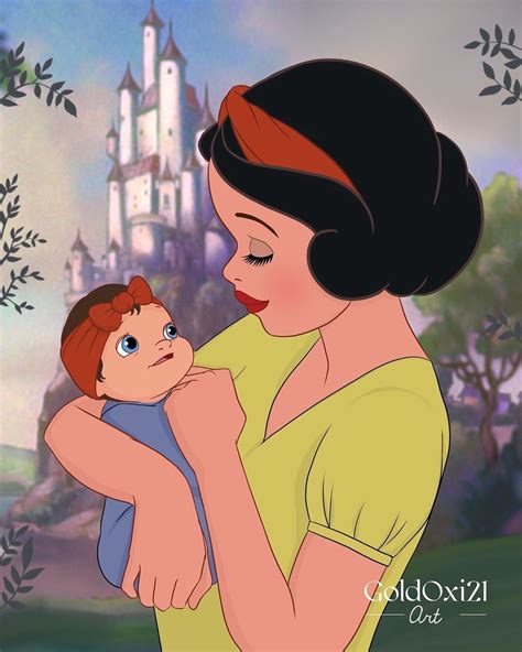 Snow White As A Mom Disney Princess Art Disney Princess Drawings