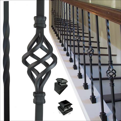 A staircase occupies the most prominent position in a house combining white oak handrails, base rails and newel posts with black iron metal stair spindles, elements has the best of both worlds for those. High Quality Iron Balusters for Stair Railing Balconies ...